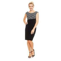 Connected Apparel Womens Black Ruched Sleeveless Jewel Neck Short,Dress size 8P - £22.43 GBP