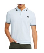 Fred Perry Men&#39;s Short Sleeve M3600 Twin Tipped Polo Shirt Light Ice Gre... - £50.13 GBP