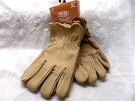 RW Rugged Wear 2 Pairs Cowhide Unlined Leather Work Gloves Men&#39;s XL NWT - £11.96 GBP