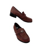 Roper Womens Brown Leather Silver Concho Accent Slip on Loafer, Size 8.5 - $621.54 MXN