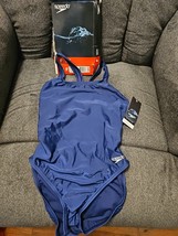 Speedo Women&#39;s Size 10/36 Team Navy Pro LT Swimsuit - $362.81 MXN