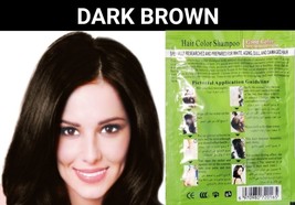 5 Sachets Herbal Hair Dye SHAMPOO-DYE Gray Hair Brown Black Red And Gold - £10.99 GBP+