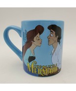 The Little Mermaid Coffee Mug 14 Oz Ceramic Ariel and Prince Eric Blue D... - £25.56 GBP