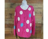 Quacker Factory Sweater Women&#39;s Size L Pink 2 in 1 Top TX9 - $11.38