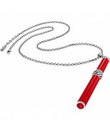 NWT BRIGHTON Ink PEN PAL on a chain silver add-a-bead charm necklace red... - $57.44 CAD