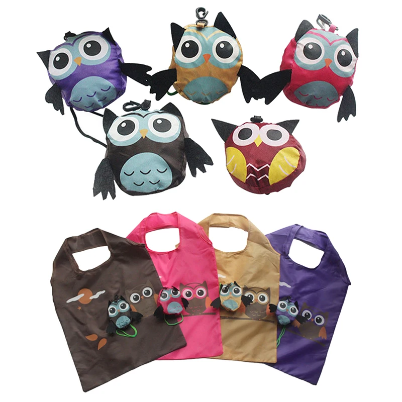 Sporting Cute Animal Owl Shape FolAle Shopping Bag Reusable Tote Bag Portable Tr - £23.90 GBP