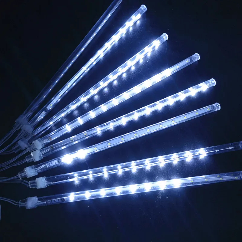 3 Set Solar Outdoor Meteor Shower Lights Falling Rain Fairy String Light Waterpr - £108.95 GBP