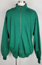 Vintage LL Bean Russell Green Zip Front Sweatshirt Jacket USA 2XL Tall - £58.38 GBP