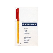 Staedtler Stick 430 F-2CP5 Ballpoint Pen Fine Ballpoint Pen Fine - Red (Pack of  - £28.55 GBP