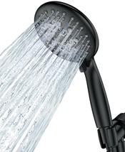 JDO Shower Head with Handheld, 6 Spray Settings High Pressure Hand, Matte Black - £7.05 GBP