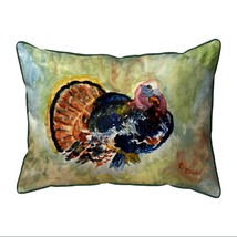 Betsy Drake Colorful Turkey 20x24 Extra Large Zippered Indoor Outdoor Pillow - £48.54 GBP