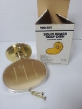 Vintage Solid Brass Laquered Soap Dish Melard Taiwan 305B Wall-Mount Vincent - £22.41 GBP