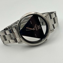 Wilon Silver Tone Black Triangle See-through 37mm Women’s Watch New Battery - $16.30 Wilon Silver Tone Black Triangle See-through 37mm Women’s Watch New Battery - $16.30
