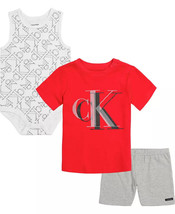 Baby Boys Monogram T-shirt, Sleeveless Bodysuit and Heather Pull-On Shor... - $25.25