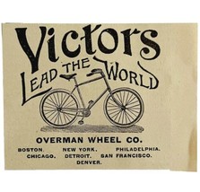 Victors Bicycles 1894 Advertisement Victorian Overman Bike Lead World #7... - $12.50