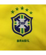 Nike Men&#39;s Yellow Shirt CBF Brasil Football Soccer Green Brazil Size L L... - £31.59 GBP