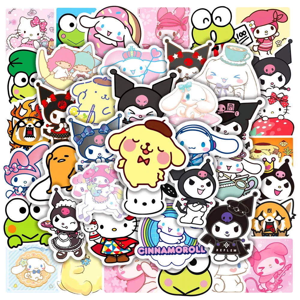 Game Fun Play Toys Sanrio Cinnamon Hello Kitty Kuromi Stickers For Car Laptop Ph - £22.91 GBP