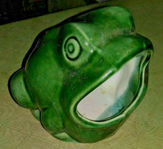 Vintage Ceramic Open Mouth Frog Kitchen Dish Sponge Scrubby Scouring Pad Holder - £19.77 GBP
