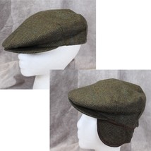 Newsboy Cabbie Cap Lake Of The Isles Fine Headwear Large Genuine Fur Ear... - $35.27