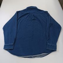 Roundtree & Yorke Men's Blue Cotton Button-Down Denim Shirt Size Large image 2