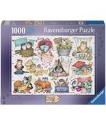 NEW Ravensburger Jigsaw Puzzle 1000 Pieces 12001452 Crazy Cats Cat&#39;s Cal... - $494.76 MXN