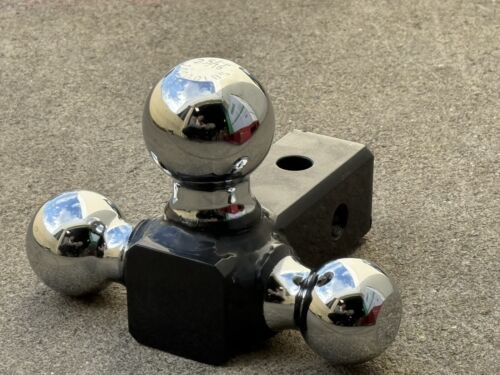 Trailer Hitch Tri-Ball Replacement  2” Square Shank - $40.19