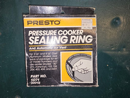 25CC47 PRESTO #1071 SEALING RING FOR PRESSURE COOKER, NEW - £4.51 GBP