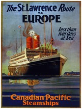 7937.Canada pacific steam ships.st lawrence route.POSTER.art wall decor - £13.48 GBP+