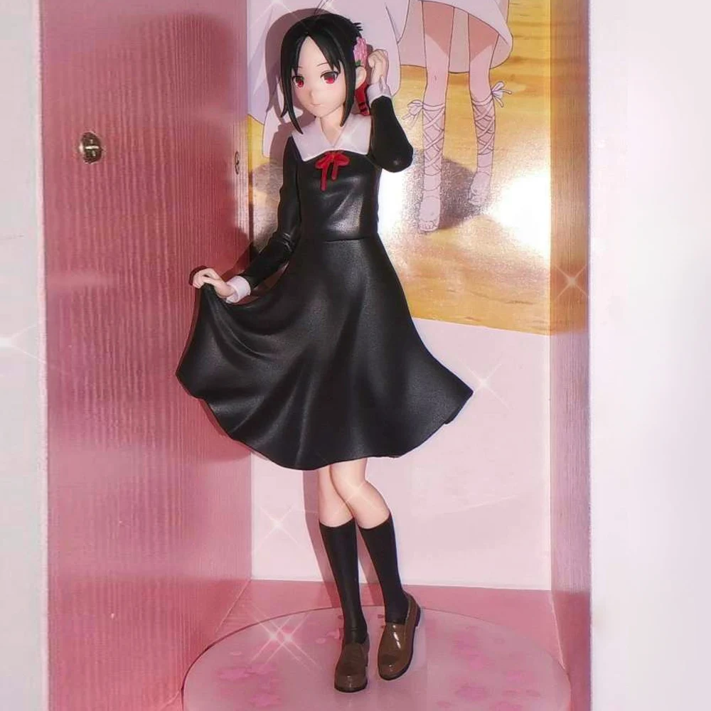 Loomy 20cm Kawaii Figure Anime Kaguya Sama Black Cute Action Figure Love Is War - £42.38 GBP