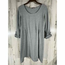 J Jill Dress Shift Dress Tunic Soft Jersey Knit Heather Gray Size Medium... - $19.78