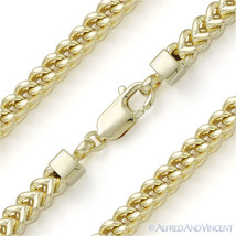 925 Sterling Silver 14k Gold-Plated 5.6mm Arrow Link Men&#39;s Franco Chain Necklace - £96.68 GBP+