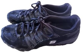 Skechers Women Size 8.5 M Black Fashion Sneakers Leather 22126 - $24.52