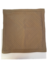 Ralph Lauren Euro Pillow Sham Brown Diamond Quilted Cotton 29.5" x 29.5" - £23.28 GBP
