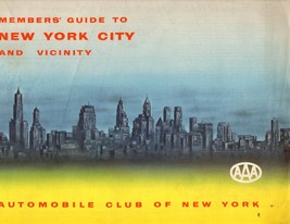 New York City And Vicinity Map- Automobile Club Of New York - 1950&#39;s - $5.00