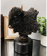 Southwestern American Indian Wild Buffalo Bison Head Bust Figurine With ... - $105.24 CAD