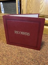 Vintage Red Embossed 10 Page 7&quot; 45 rpm Record Storage Album Book Binder - £22.82 GBP
