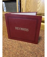 Vintage Red Embossed 10 Page 7&quot; 45 rpm Record Storage Album Book Binder - $39.91 CAD