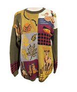 Vintage 90s Streetwear Fall Sweater Campfire Deer Leaves Tent Duck Women... - $1,652.49 MXN