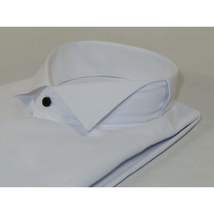 Men's Tuxedo Shirt MARCUZZI Turkey 100% Soft Cotton French Cuffs Marc1 White image 4