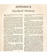 1919 Encyclopedic Dictionary Watches Clocks And Time Appendix Booklet E2G - $19.99