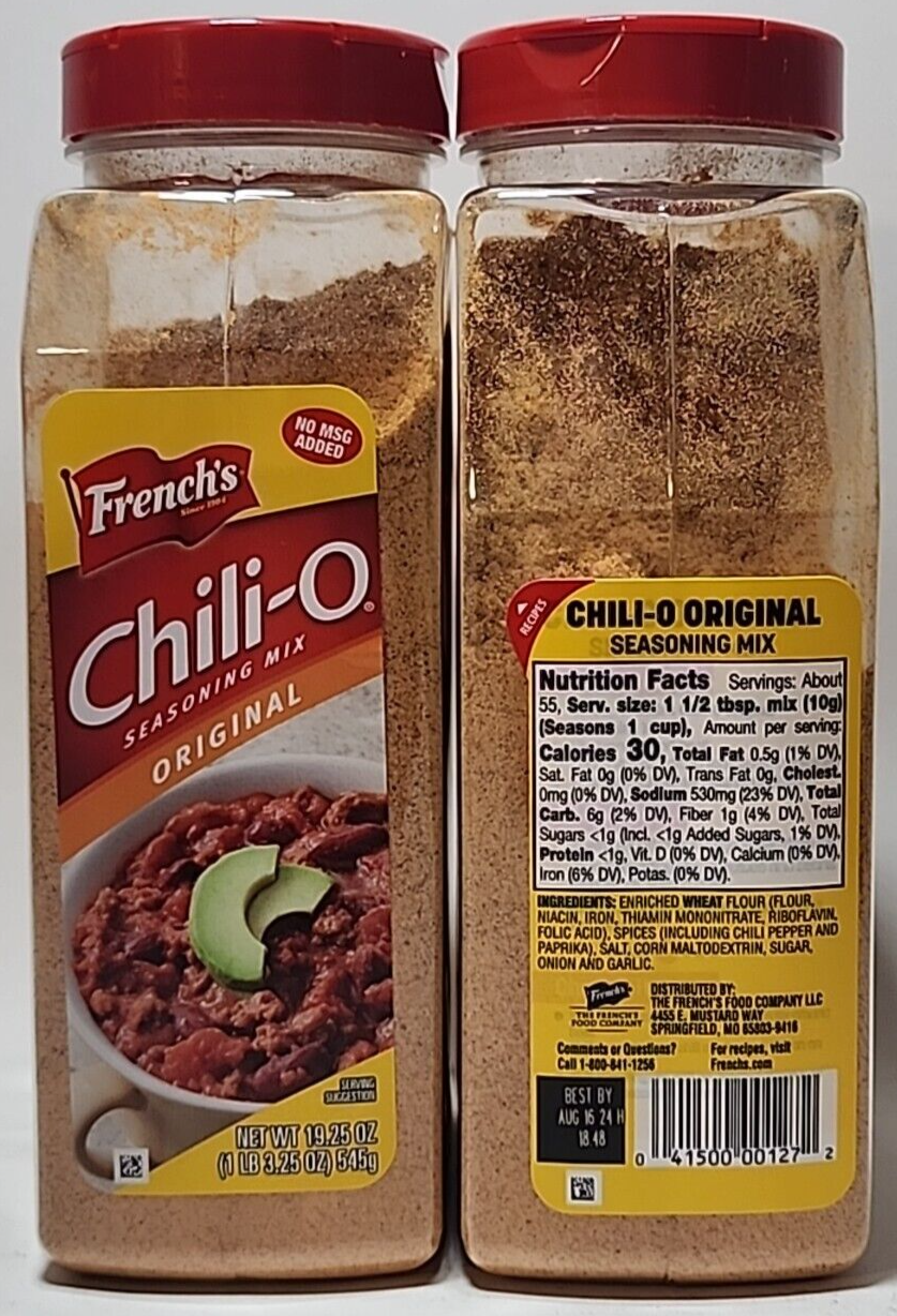 (2 Ct) French's Original Chili-O Seasoning Mix MSG Free 19.25oz Chili Mix - $33.65