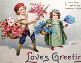 Loves Greetings Valentine Postcard Unsigned Ellen Clapsaddle 1913 Series... - £11.55 GBP
