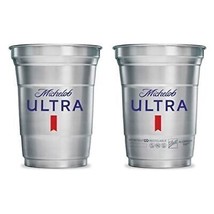 Inbev Michelob-Ultra Aluminum Tailgate Cup - Set of 2 - £17.36 GBP