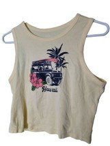 Tank Top Shirt Yellow Homegirl Society Hawaii Flowers Jeep Graphic Sleev... - $0.97