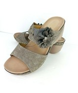 Italina Wedge Gray 7 Sandal Slip On Flower Mule Light Weight Platform Shoe  - £39.61 GBP