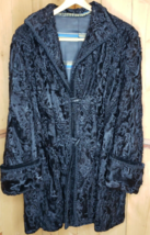 Vtg 1940s 50s Broadtail Swakara Karakul Astrakhan Fur Coat Silk Lined Hand Made - £477.73 GBP