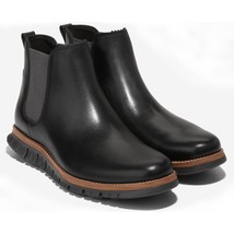 Cole Haan Zerogrand Chelsea Boots Size US 9M Black Dark Pav Waterproof Leather - £157.45 GBP