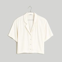 Madewell Button-Front Resort Shirt in Lusterweave Lighthouse Size XXS NWT Ivory - £22.40 GBP