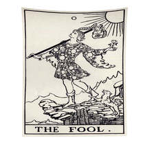 Anyhouz Tapestry Beige Fool 150X100 cm Tarot Card Psychedelic Scene Art Hippie B - £23.09 GBP