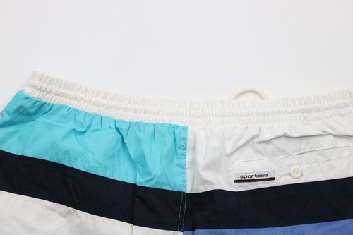 Vintage 90s Streetwear Mens Large Striped Color Block Lined Above Knee Shorts Item image 10